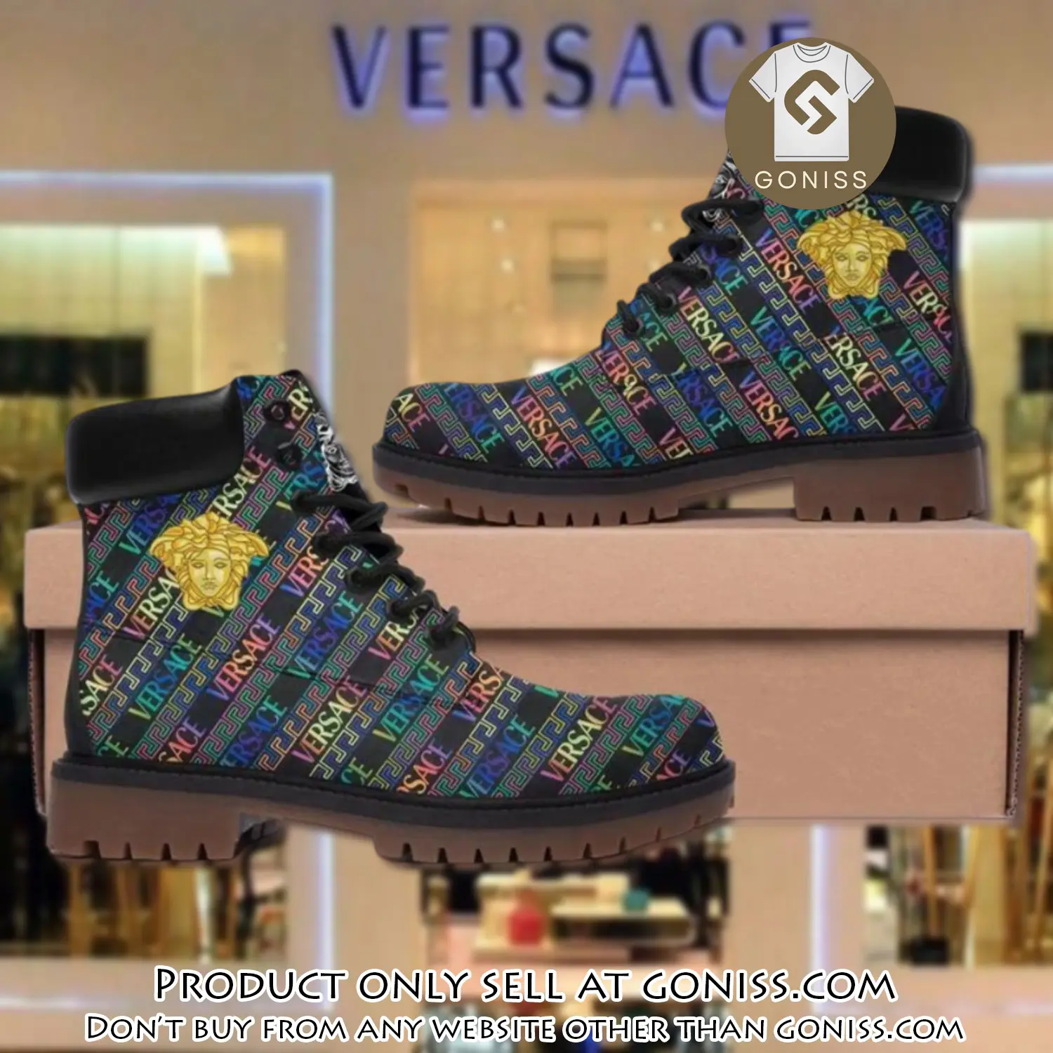 Gianni versace medusa multicolor luxury brand boots premium gifts for men women gn5541688